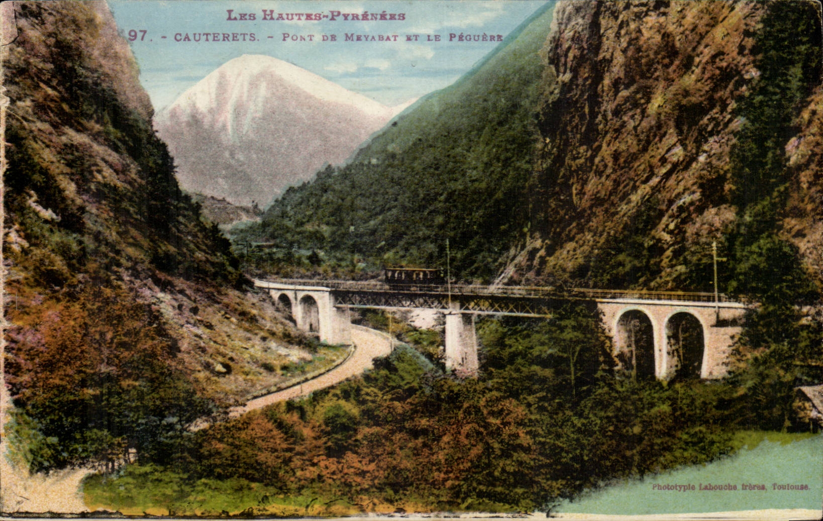 CAuterets CPA Bridge of Meyabat and Peguere