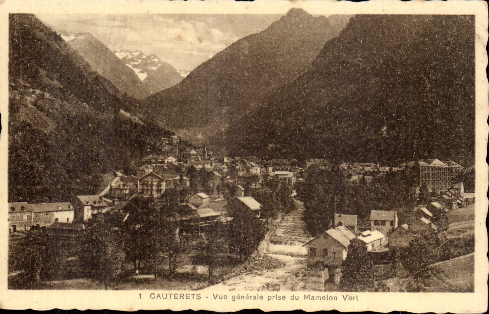 CAuterets CPA View taken of the green Nipple