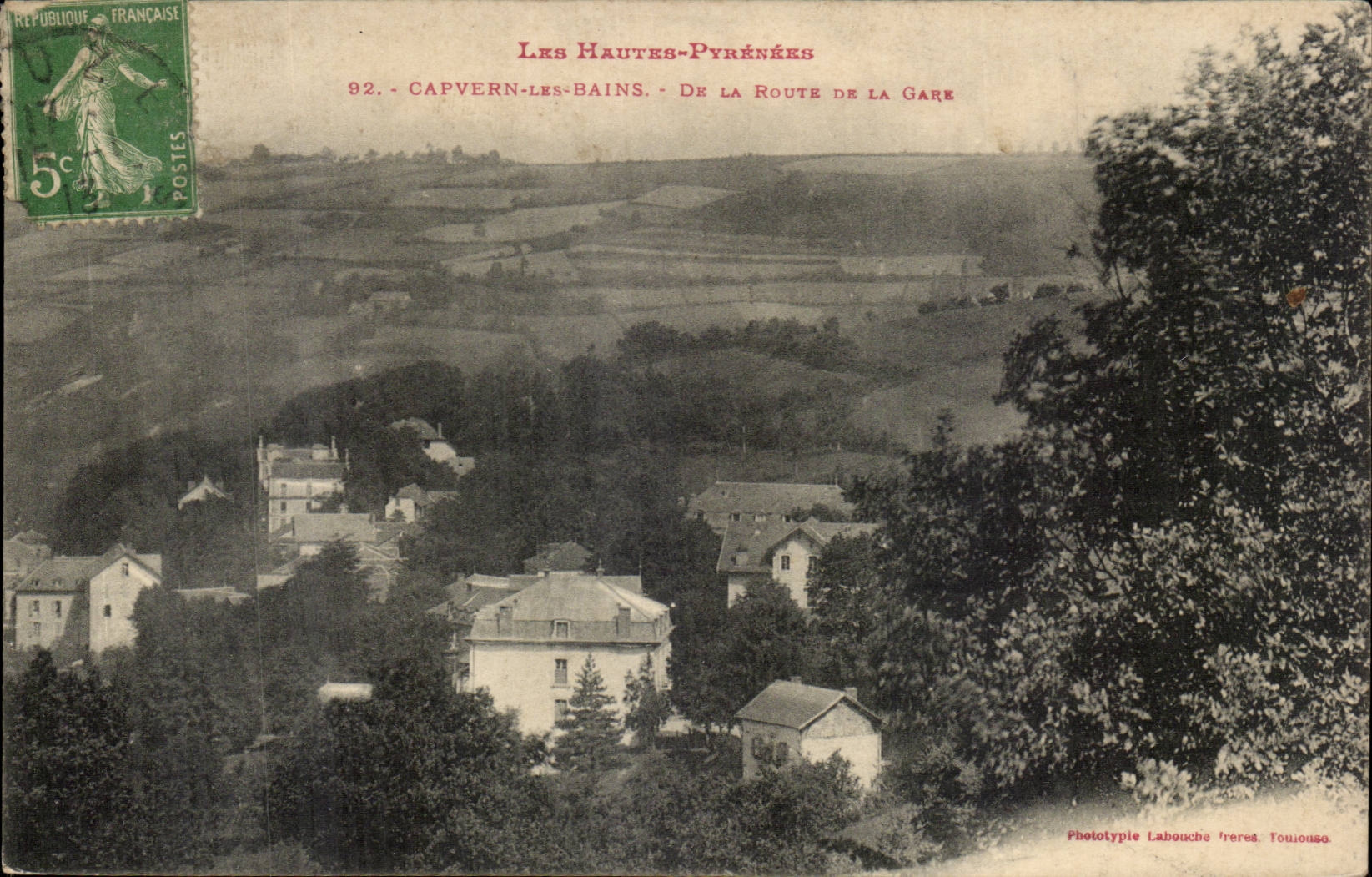 CApvern les Bains Al road CPA of the station