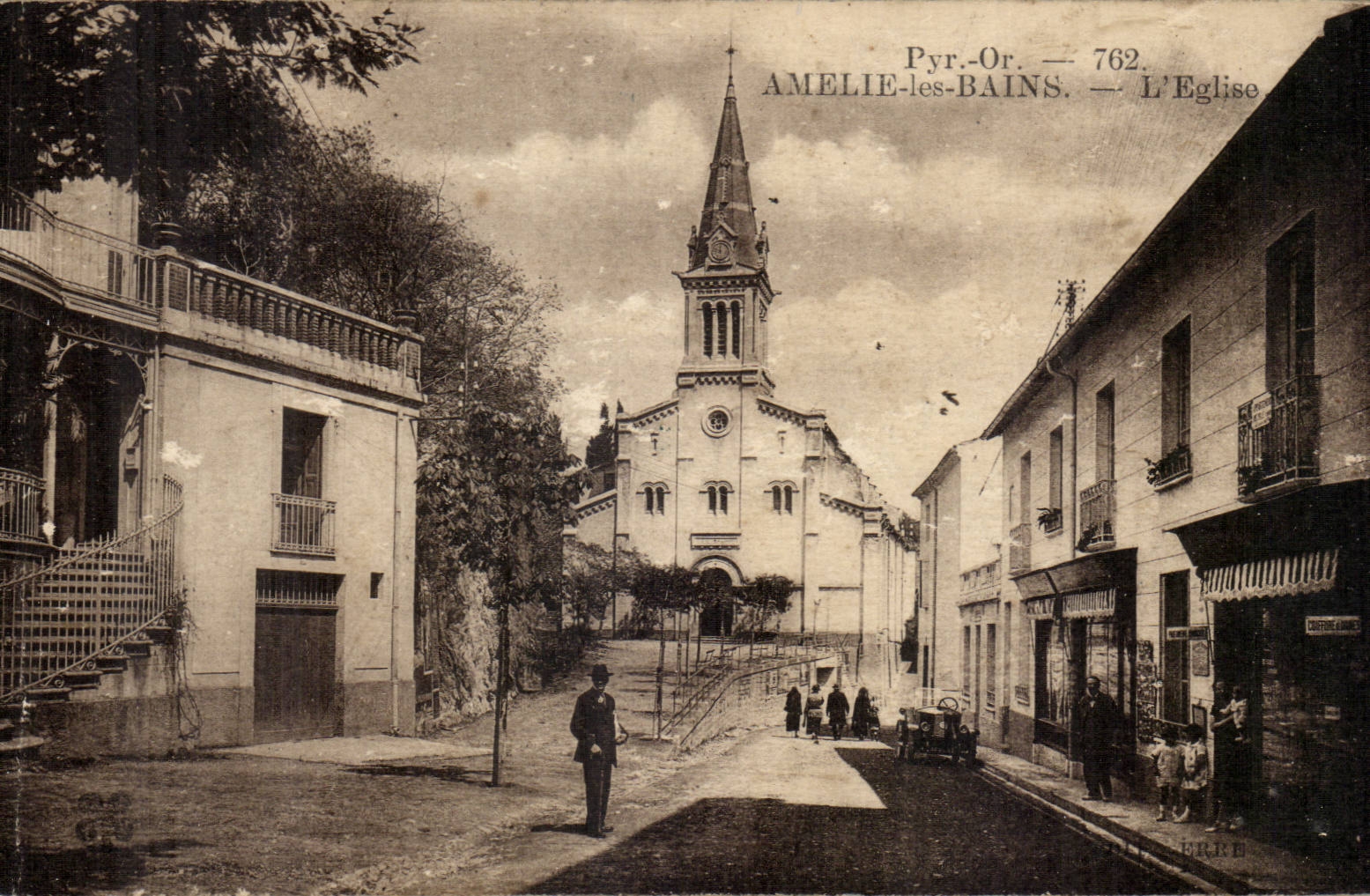 CPA Amelie les Bains the church