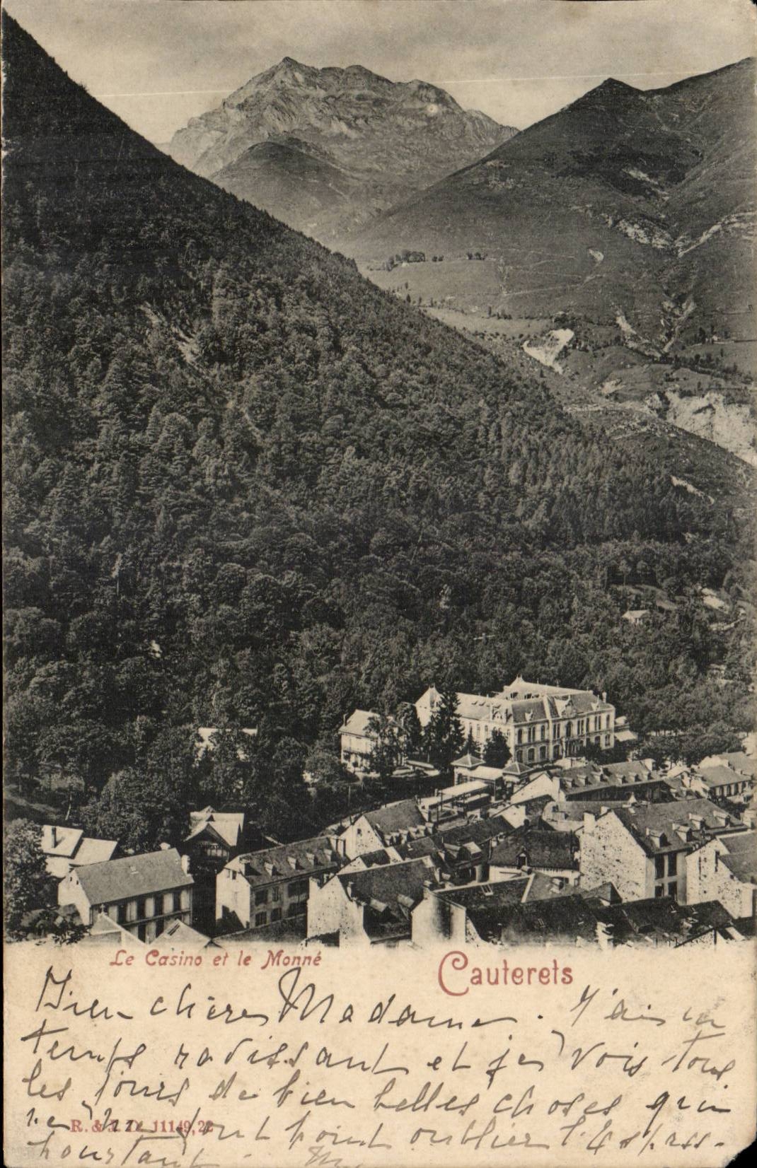 CPA CAuterets the casino and Monne