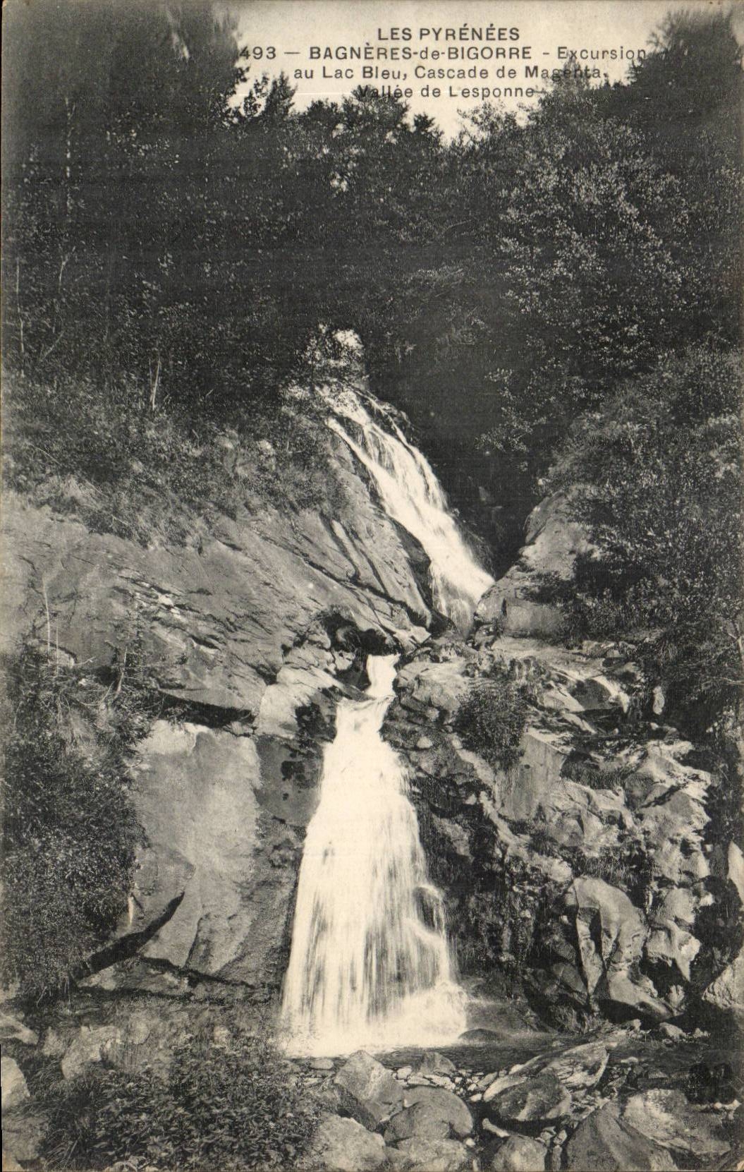 Bagneres de Bigorre CPA Excursion with the lake Bleu Cascades of Magenta