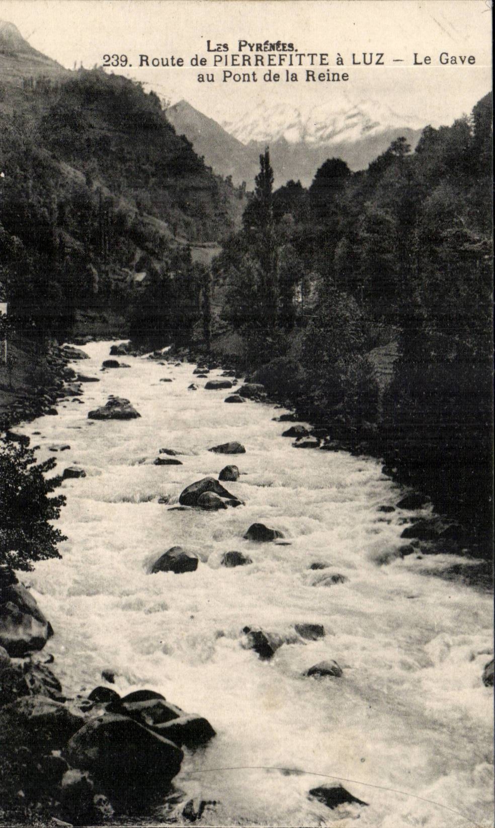 CPA Route of Pierrefitte has Luz the gave with the bridge of the queen