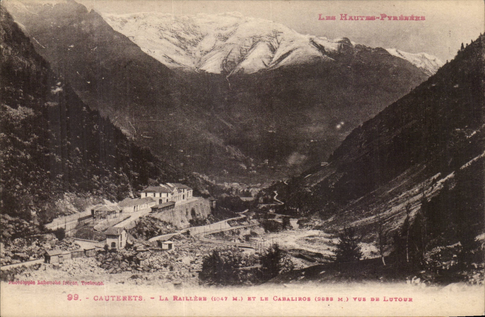 Cauterets - Raillere - Sight of Lutour - CPA