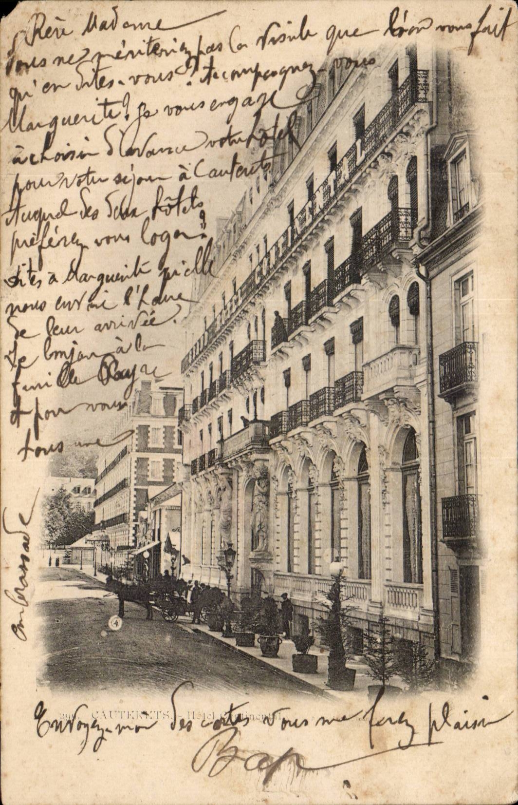 Cauterets - building horse - CPA