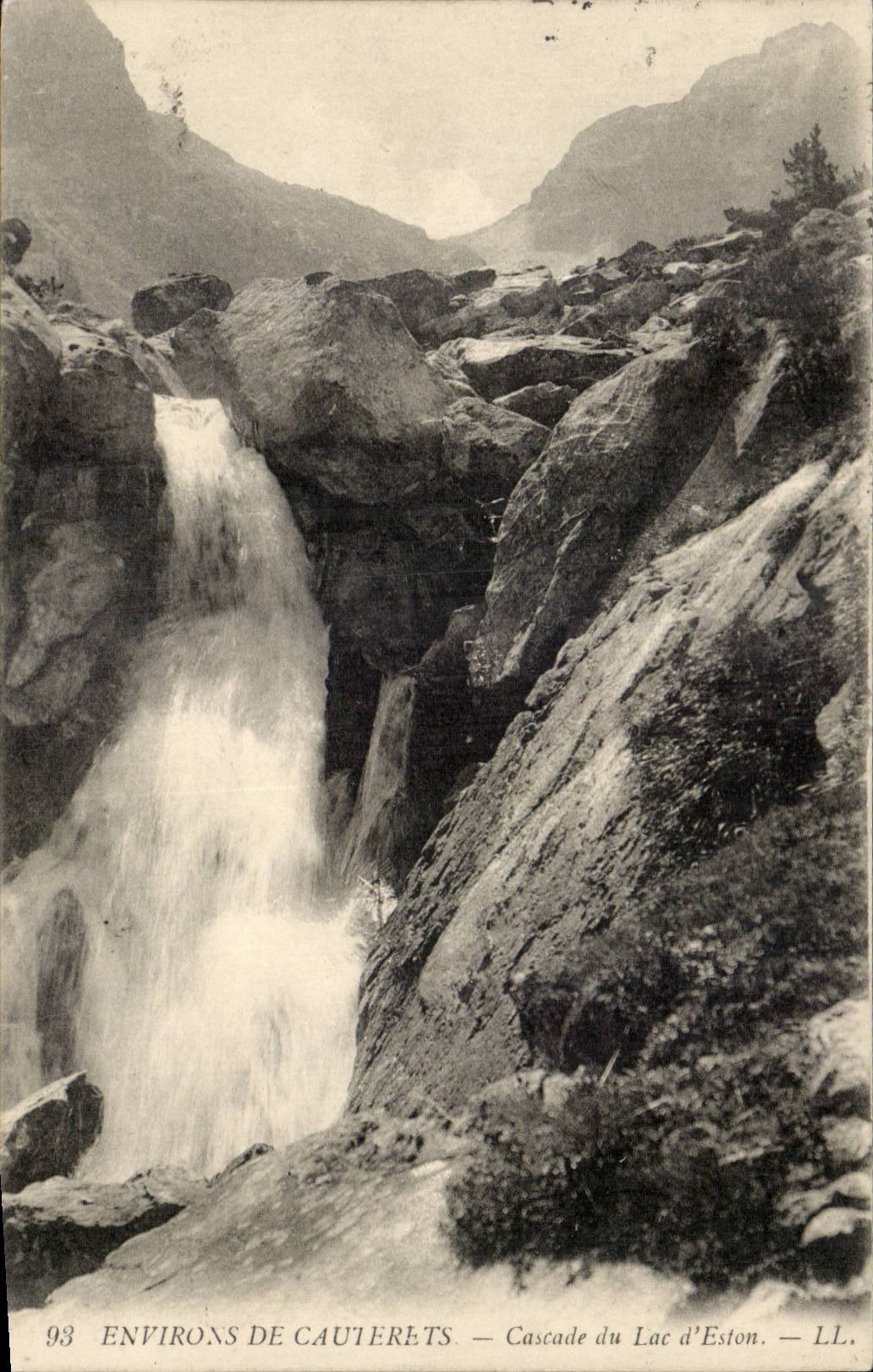 Cauterets - Cascade of the Lake Estom - CPA