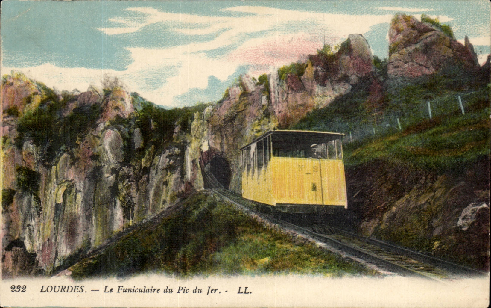Lourdes - the Funicular of the Peak of Jer CPA