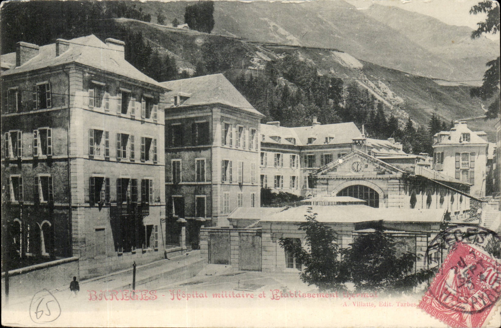 Bareges - Military hospital - Hydropathic establishment CPA