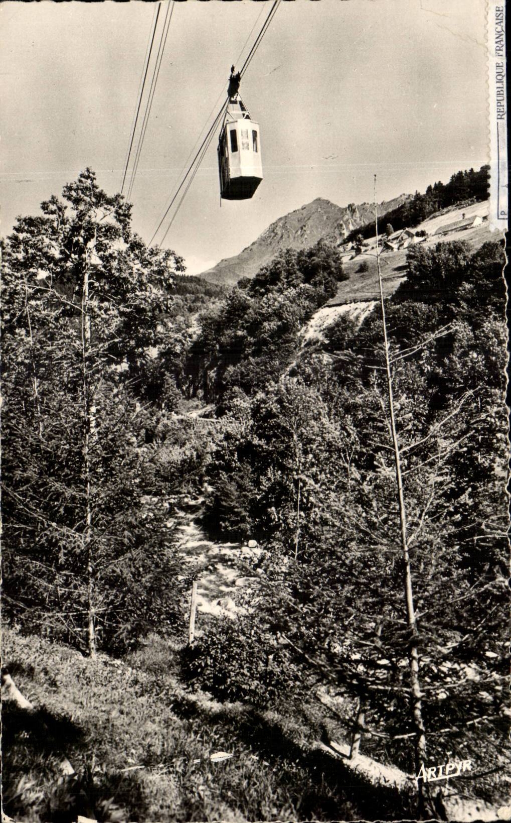 Bareges - 1300m the Cable car of Loquette CPA