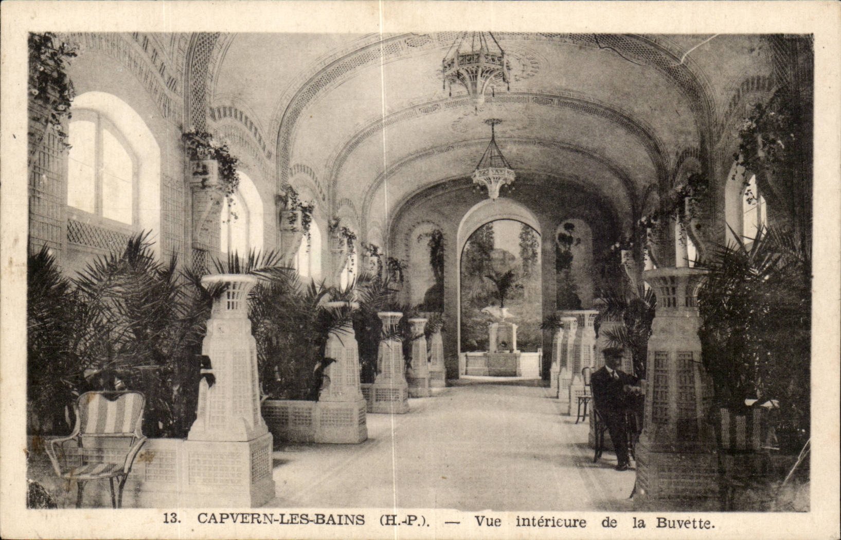 Capvern Les Bains - Interior Sight of Refreshment bar CPA