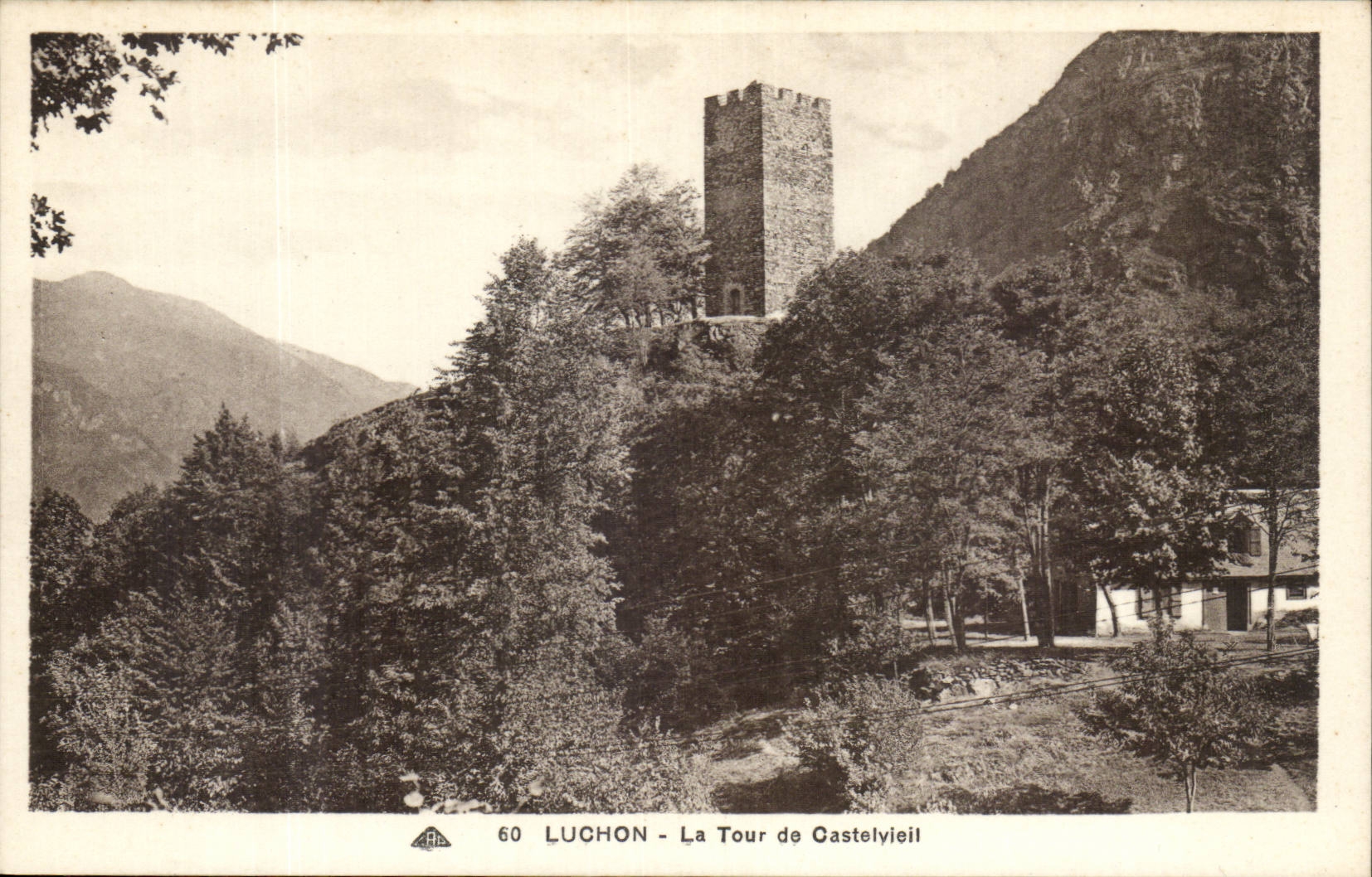 Luchon CPA the tower of CAstelvieil