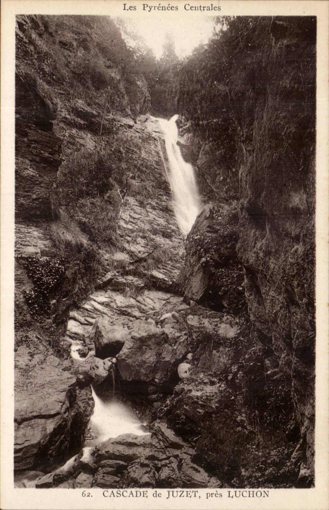 Luchon CPA Cascades of Juzet close Luchon