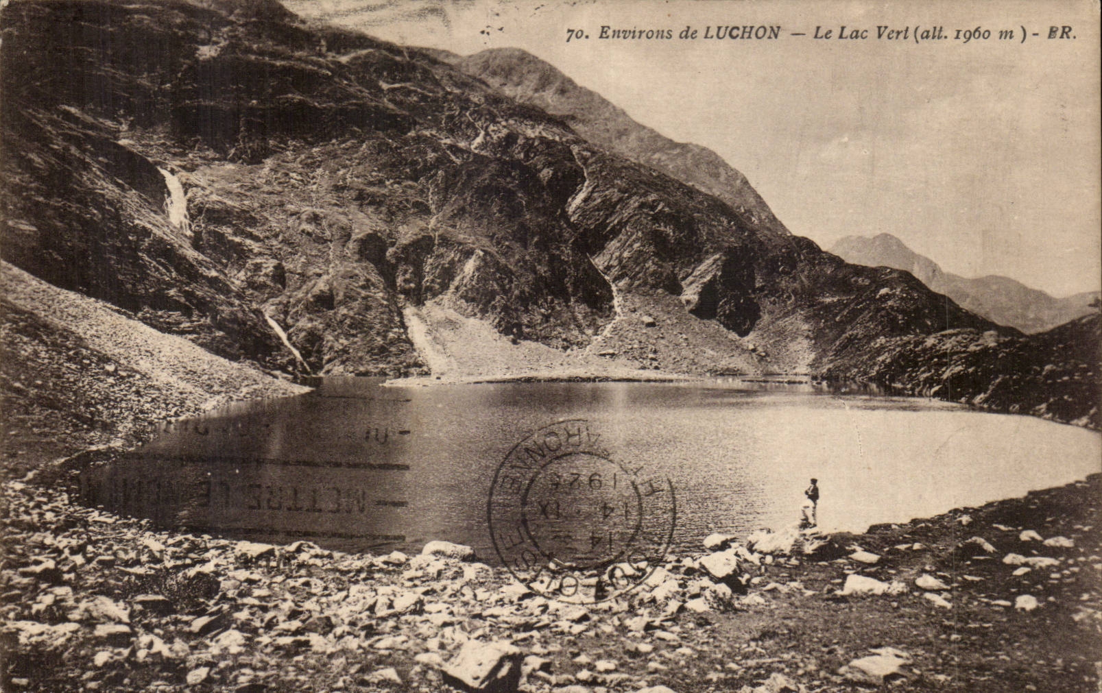 CPA Surroundings of Luchon the green lake (1960m)