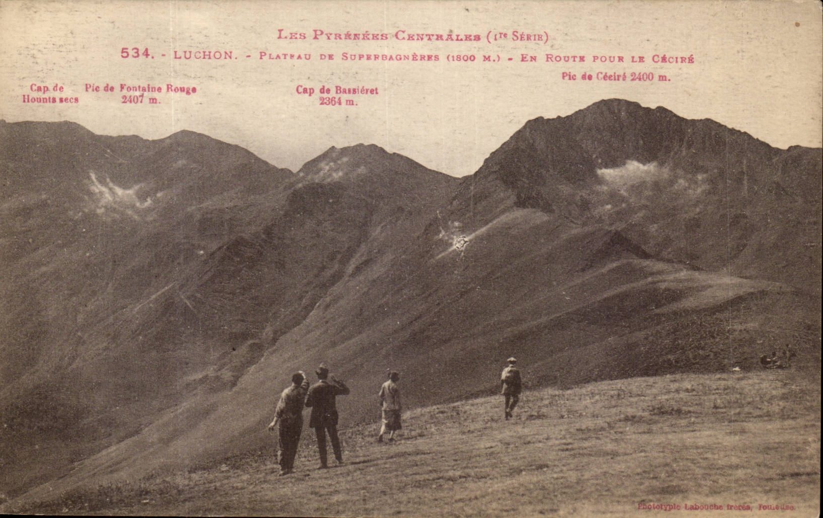 CPA Luchon Plate of Superbagneres On the way for Cecire