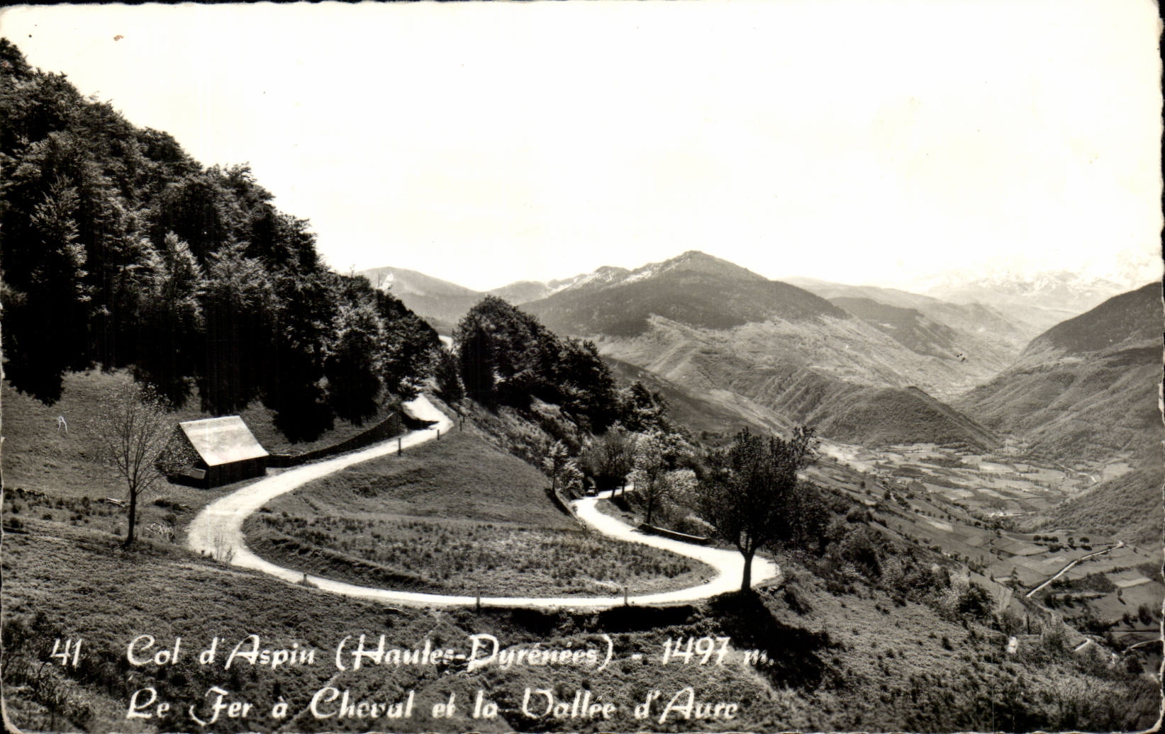 CPSM Col of Aspin the horseshoe and the valley of Aure