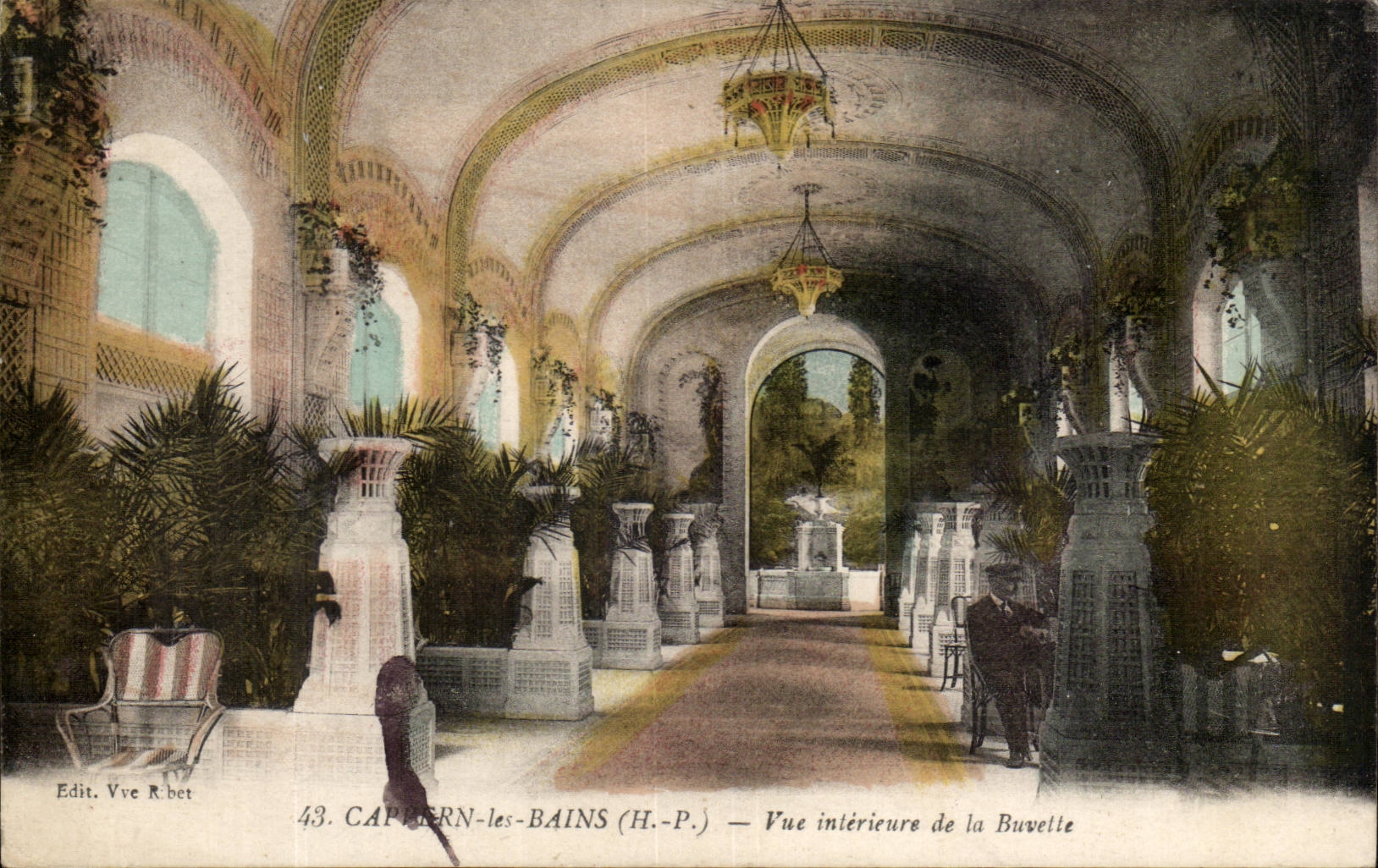 CPA Capvern les Bains Seen interior of the refreshment bar