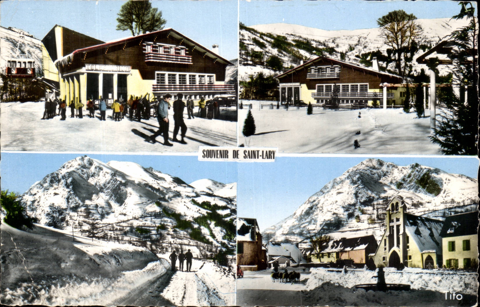 CPSM Souvenir of Saint Lary