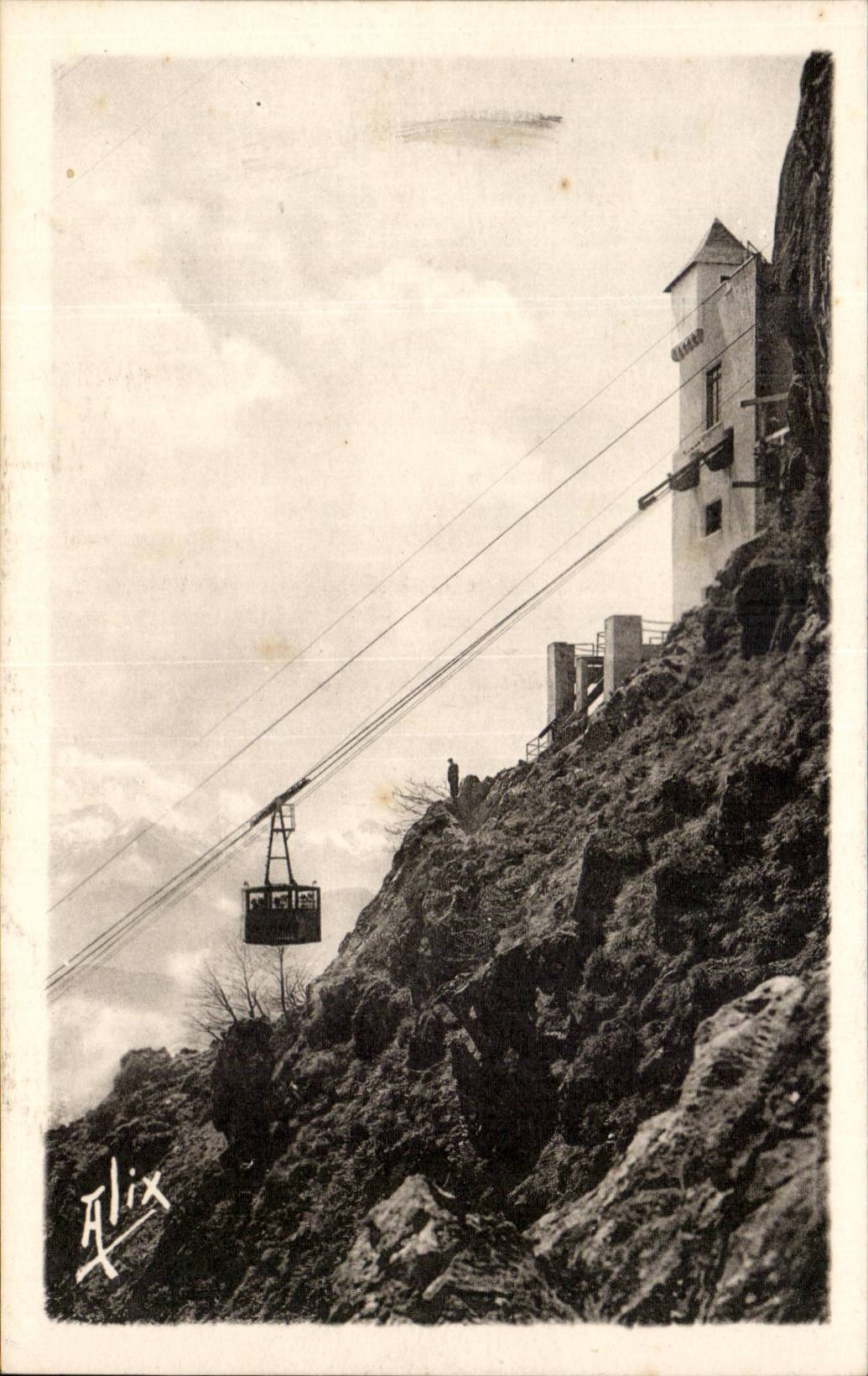 CPA the teleferic of Pibeste Parks higher Arrivee cabin