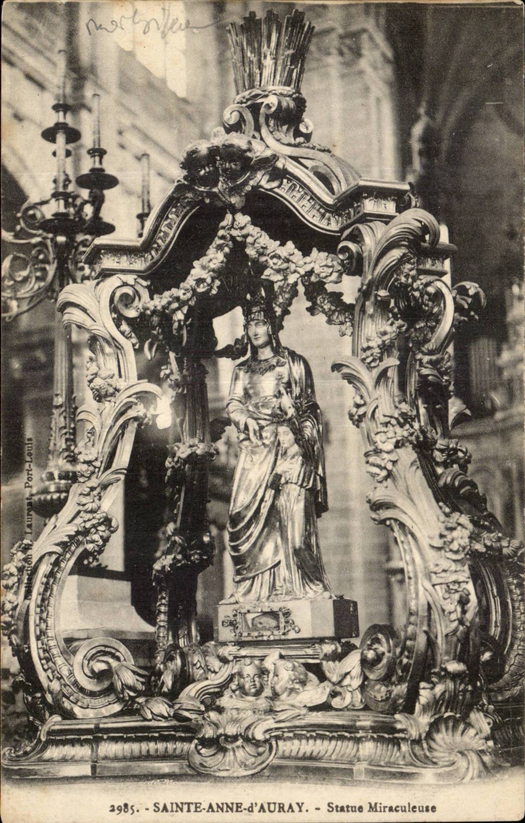 Saint Anne d' Auvray CPA Statue miraculous