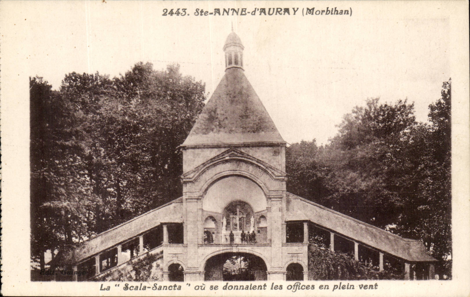 Saint Anne d' Auvray CPA Scala Sancta or gave itself the offices in full wind