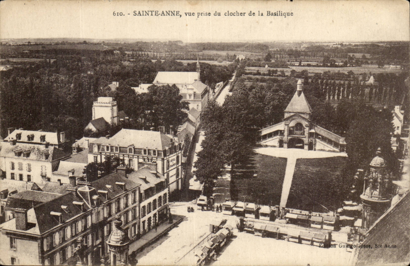 Saint Anne d' Auvray CPA Seen from of the bell-tower of the basilica