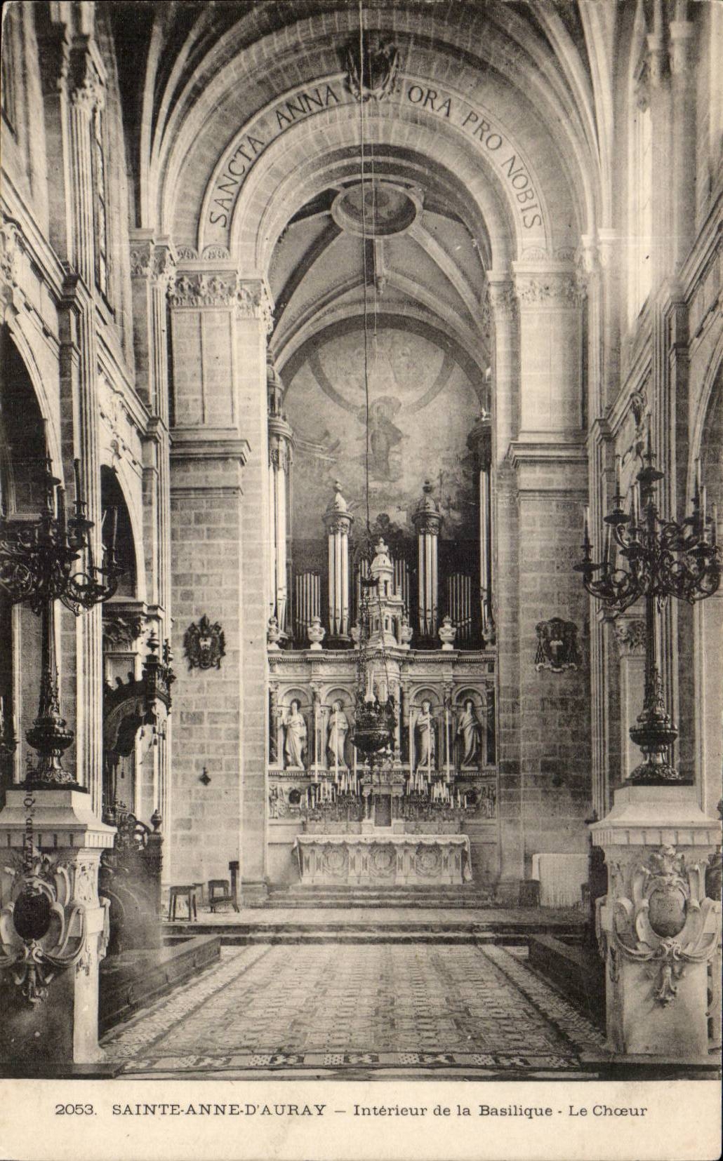 Saint Anne d' Interior Auvray CPA of the basilica chorus