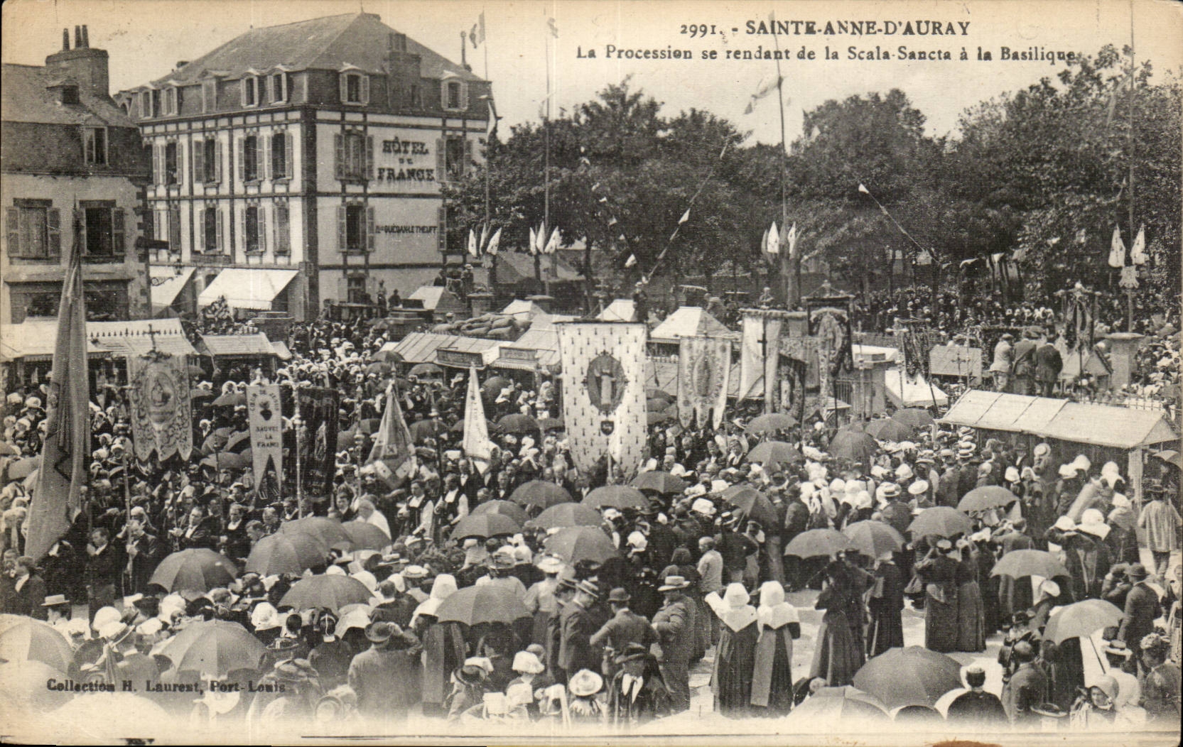 Sainte Anne d Auray CPA das Prozessionsgehen von Scala sancat zur Basilika TOP