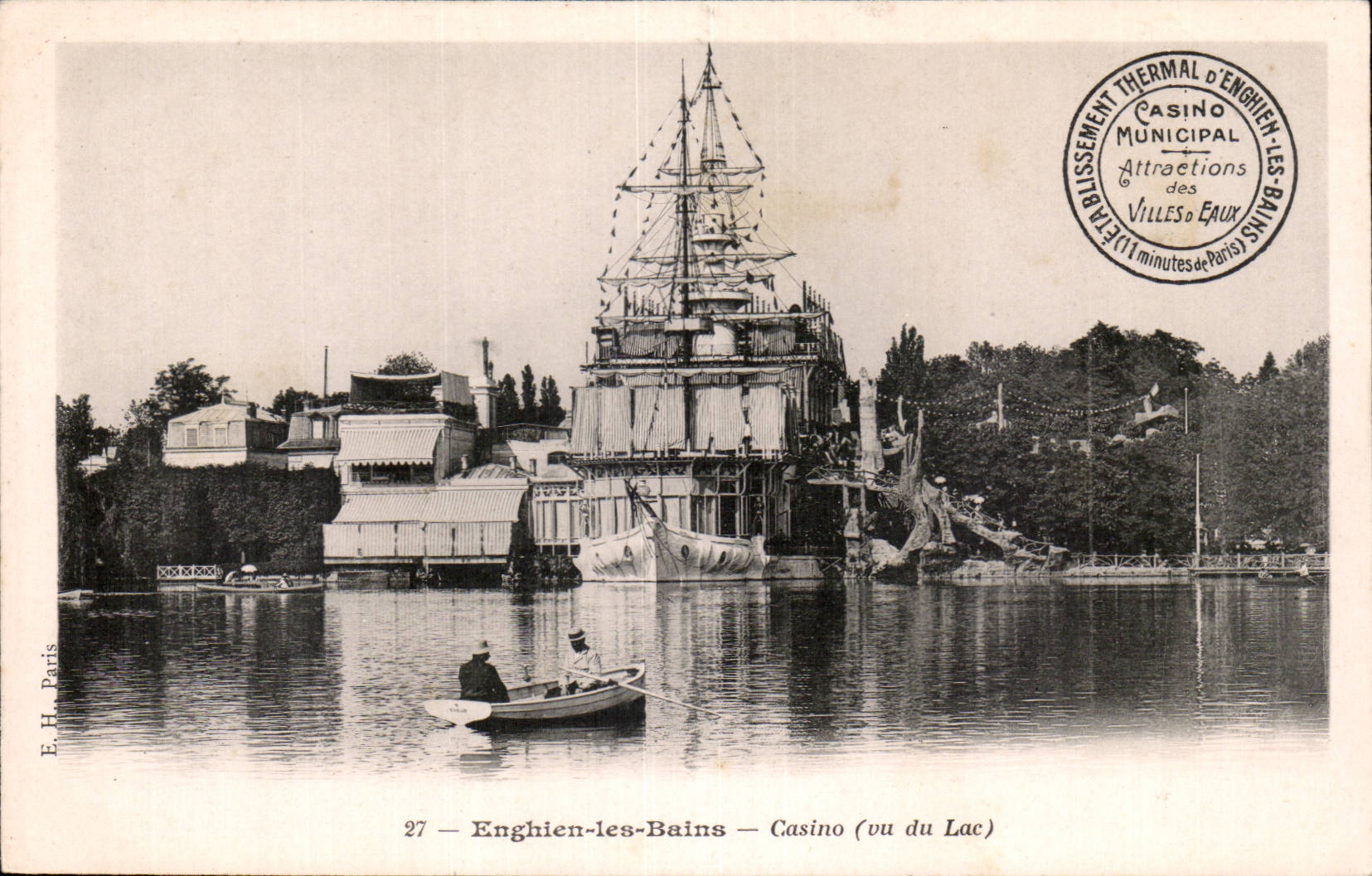 Enghien les Bains CPA Casino (seen lake)