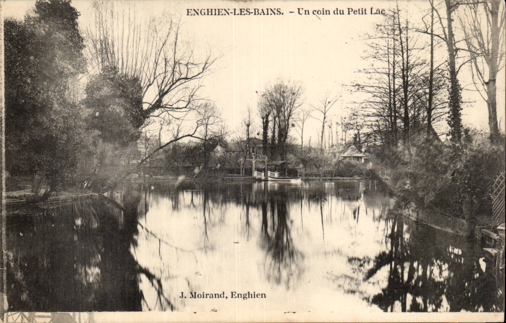 Enghien les Bains CPA eine Ecke des kleinen Sees