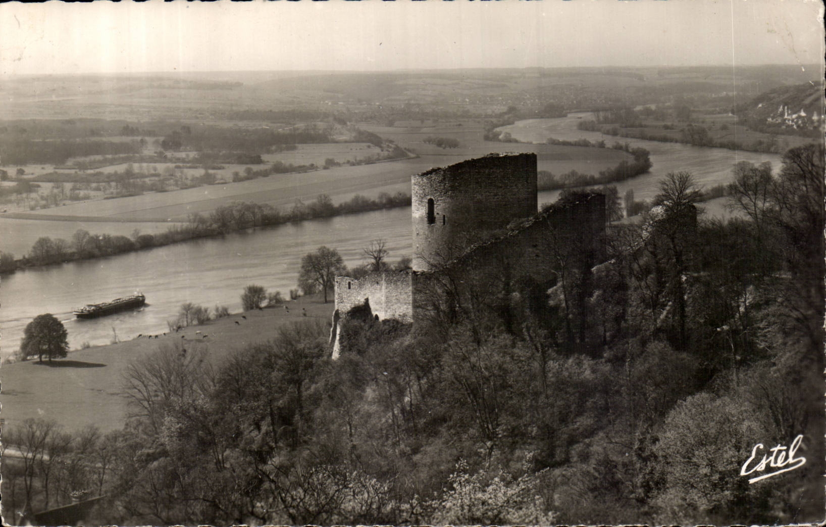 The Rock Guyon CPA the old keep and the valley of the Seine