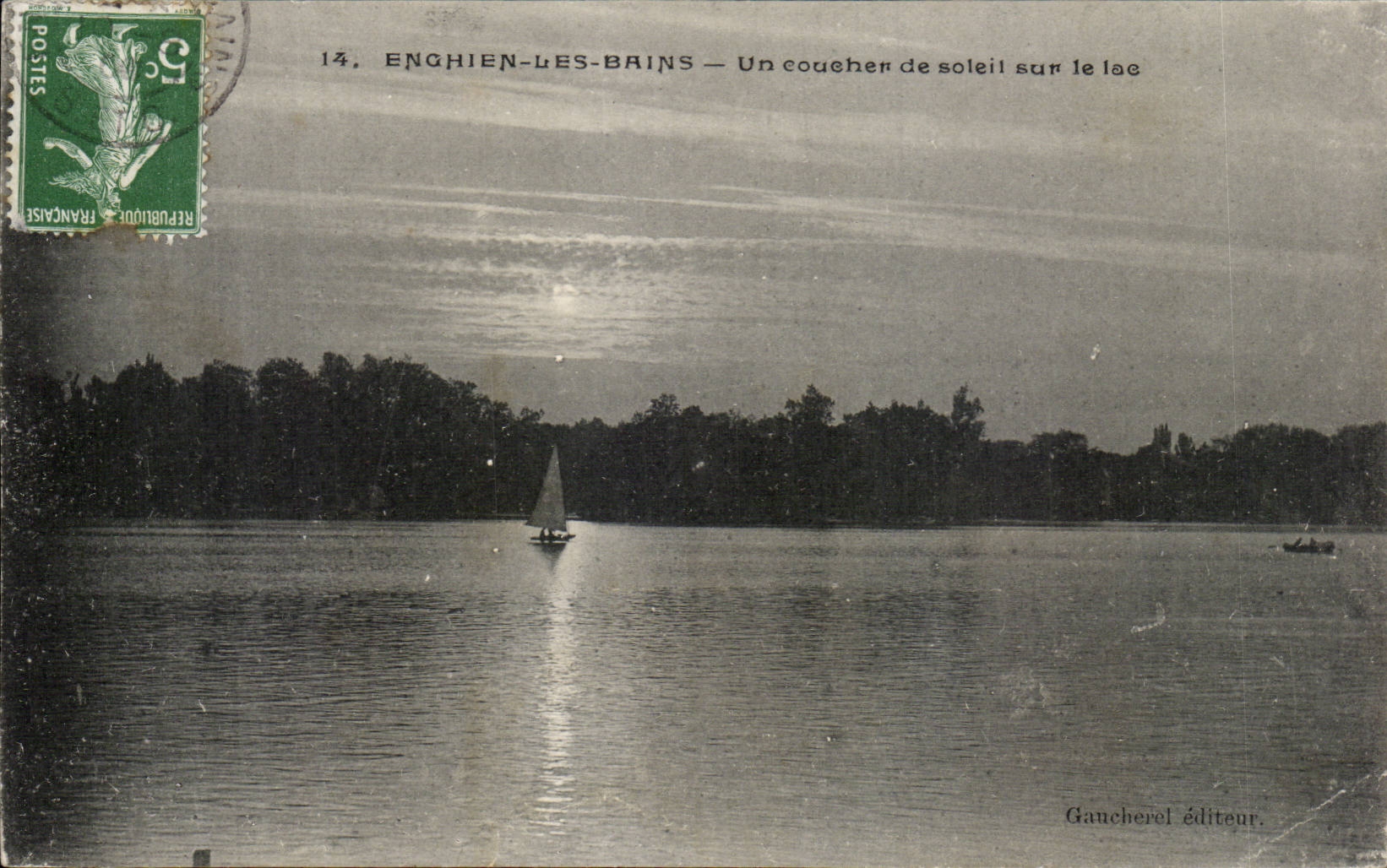 Enghien les Bains CPA eins zum der Sonne auf dem See niederzulegen