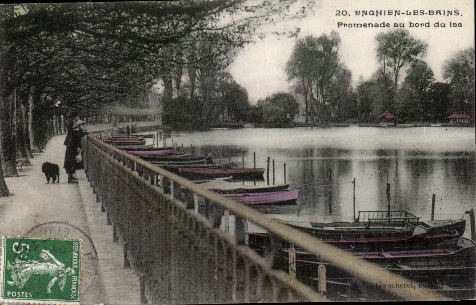 CPA Weg am Rand des Sees les Bains enghien