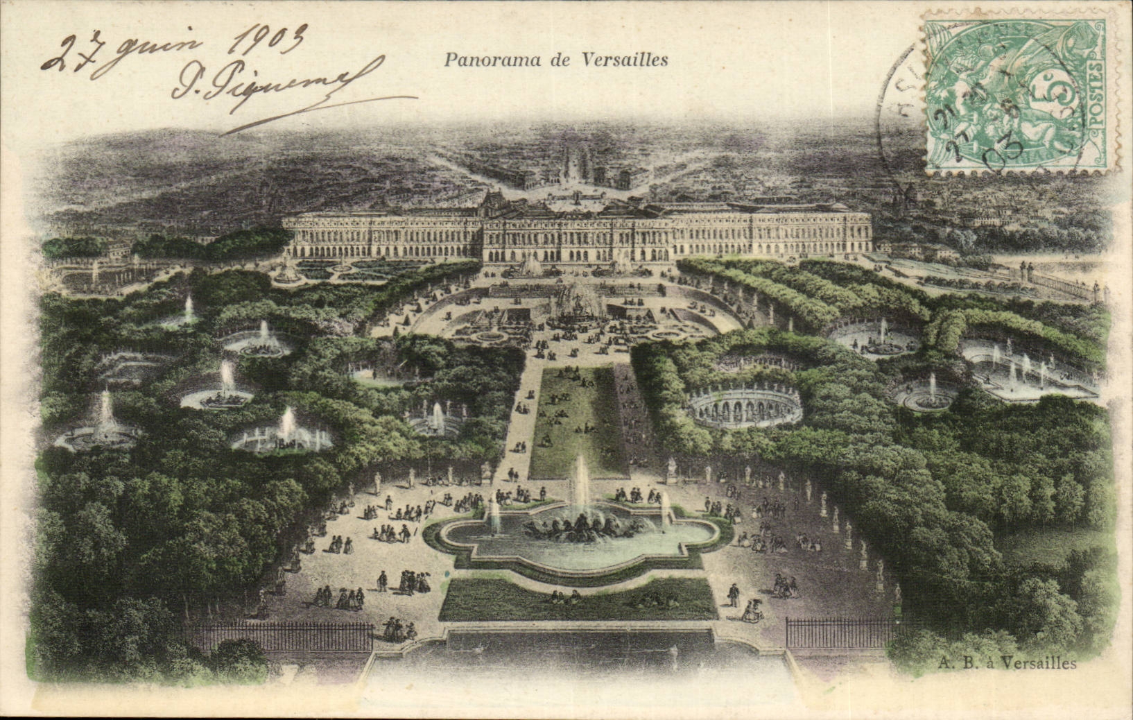 CPA Panorama of Versailles
