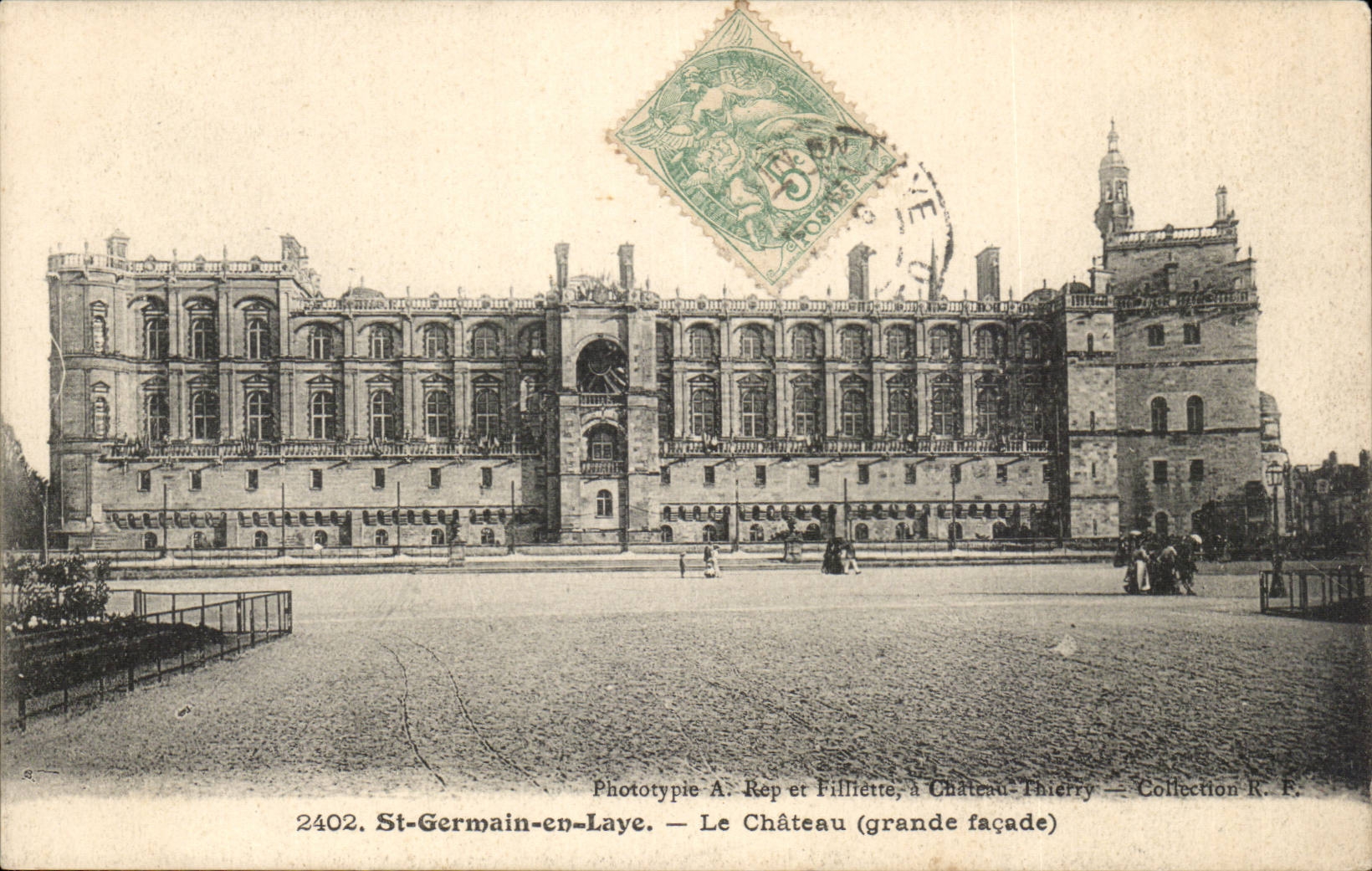 Saint Germain im Bush-Hammer CPA das Schloss (grosse Front)