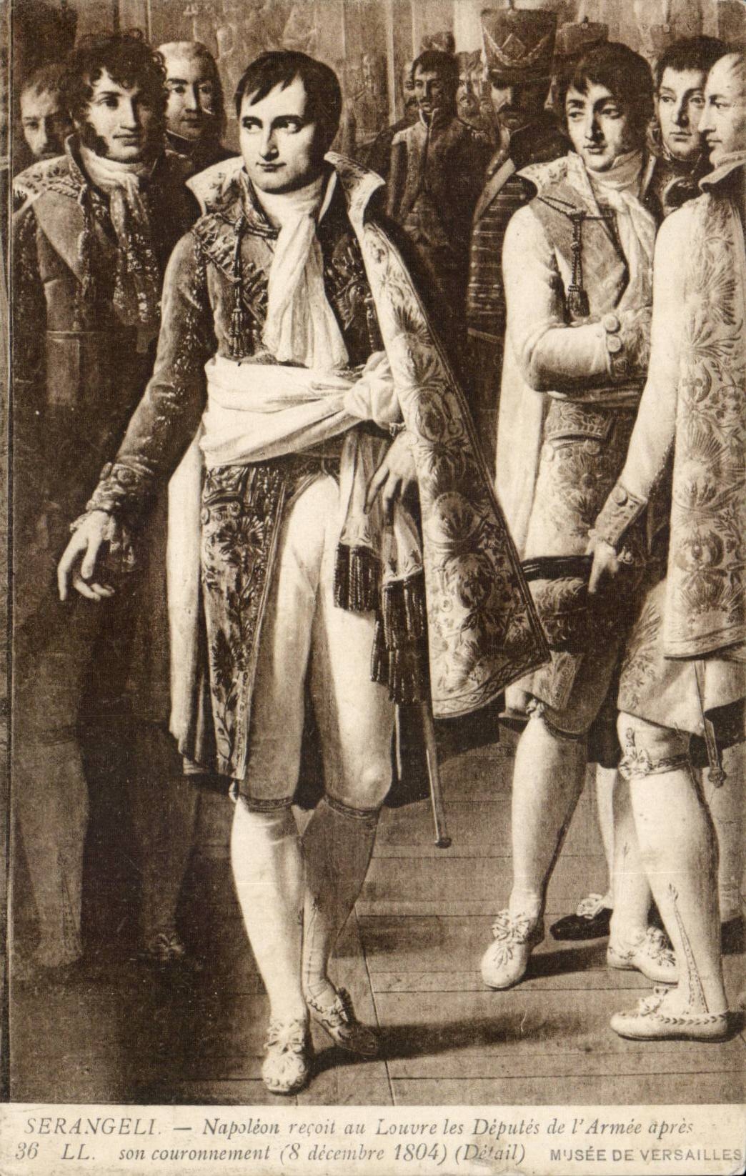 Musee de Versailles CPA Serangeli Napoleon recoit au Louvre les Deputes de l'armee apres son couronnement (8 dec 1804)