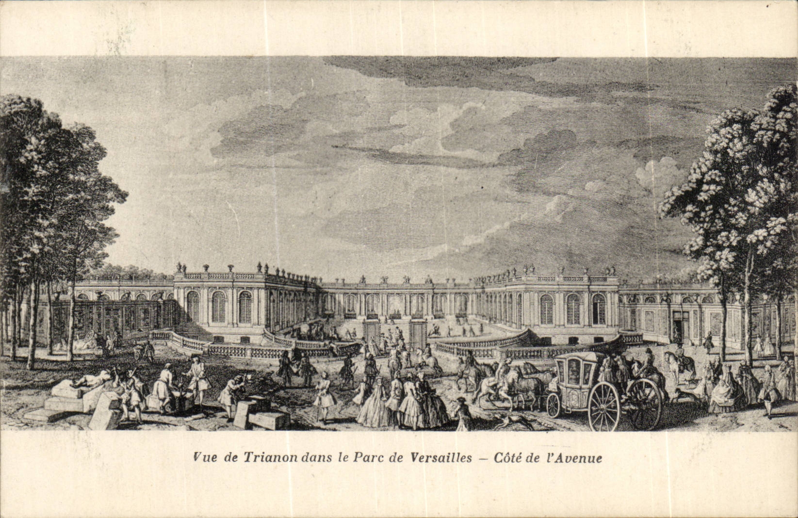 Palate of Versailles CPA Vue of TRianon in the park of Versailles Dimensions avenue