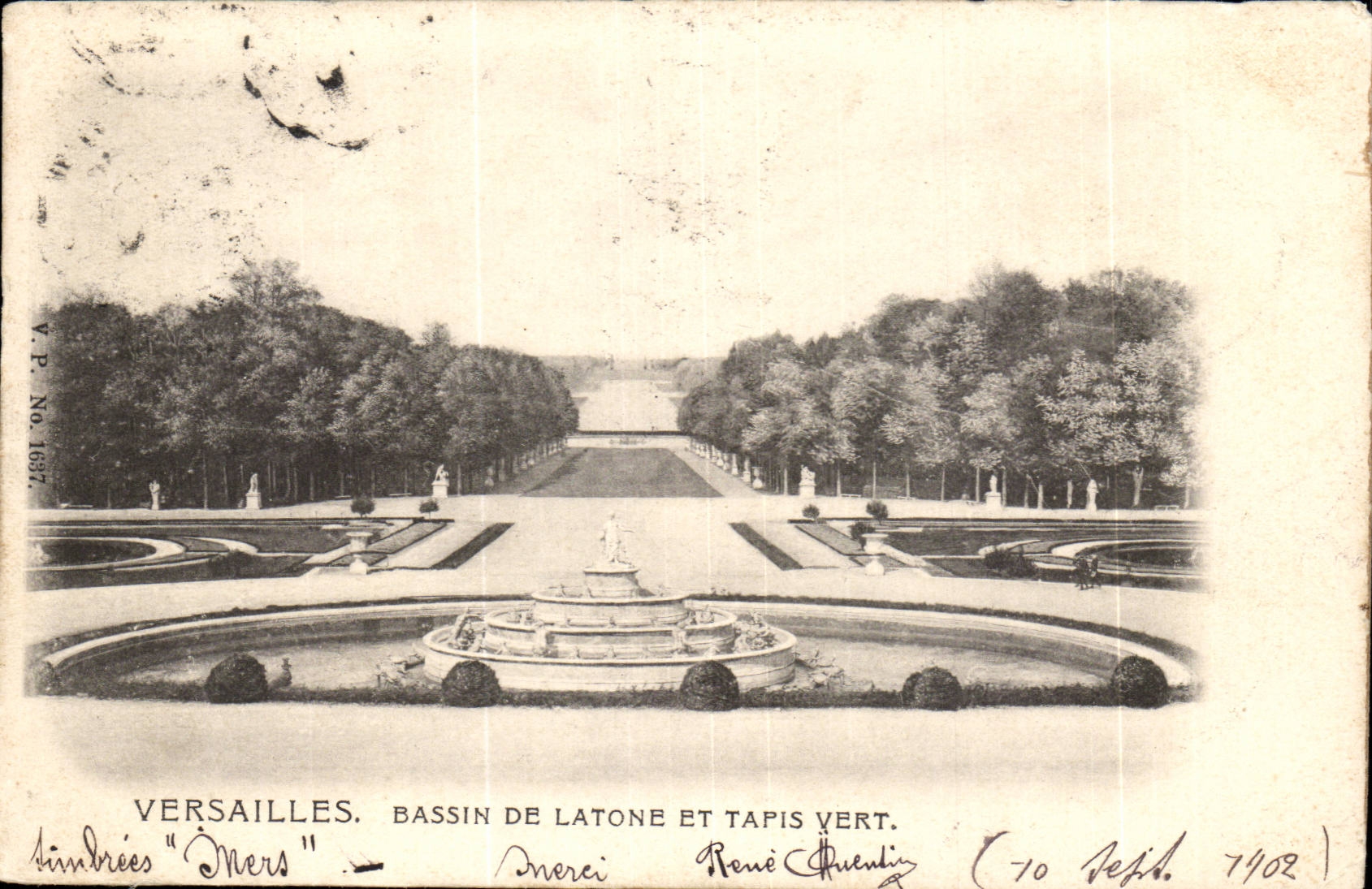 Versailles CPA Basin of Latone and green carpet
