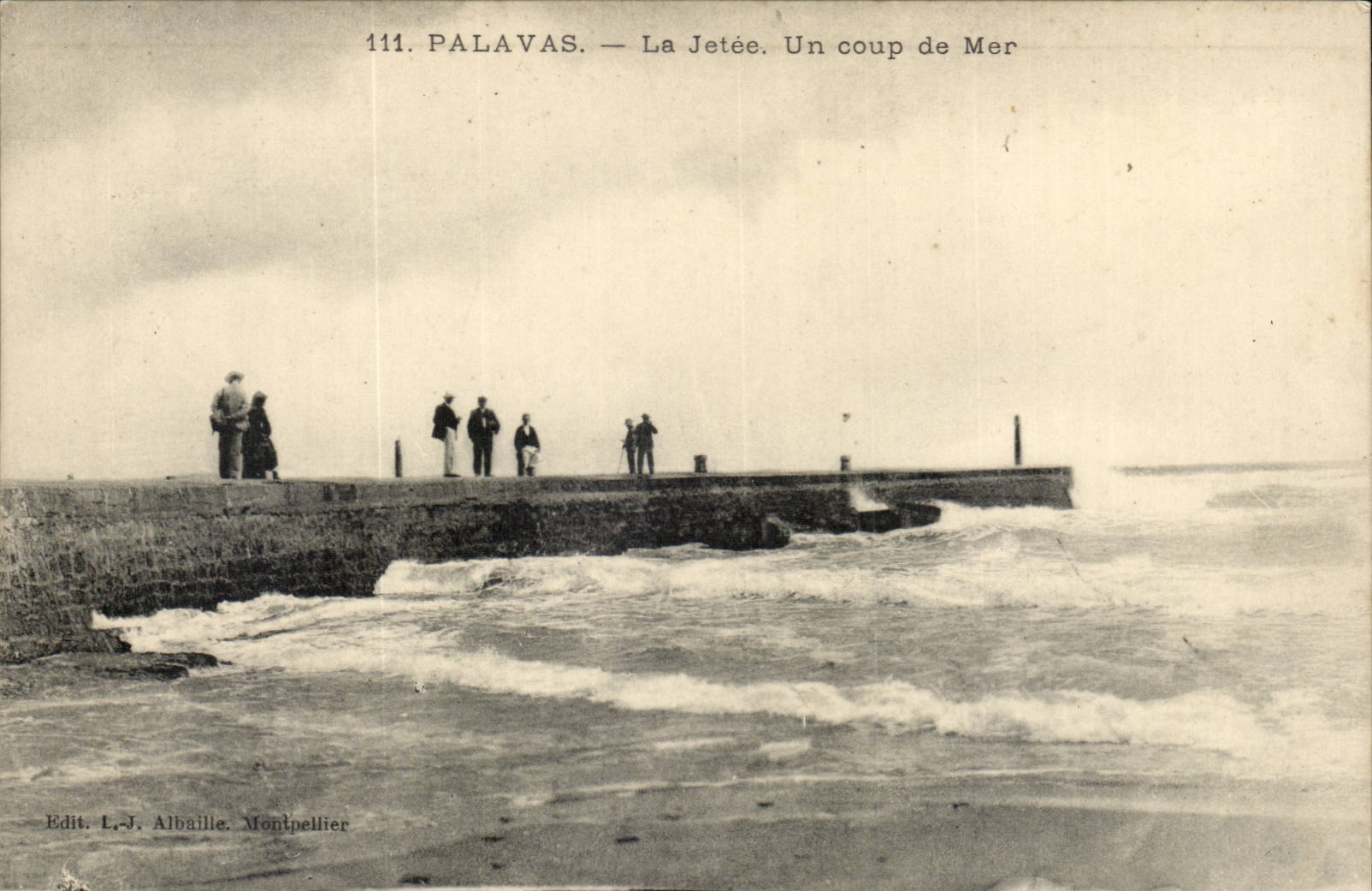 Palavas Floods CPA it thrown a heavy swell