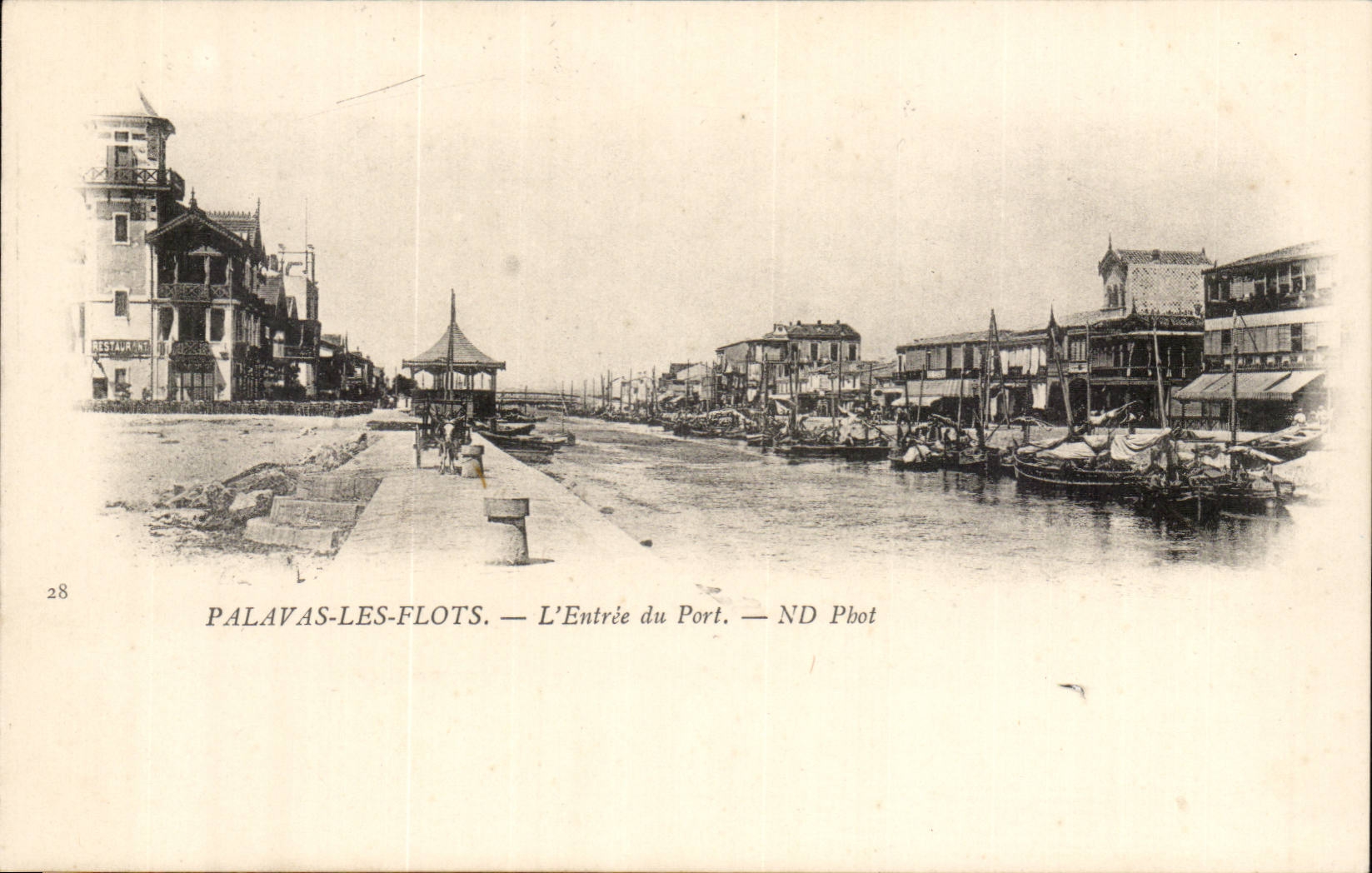 Palavas floods CPA Entering of the port