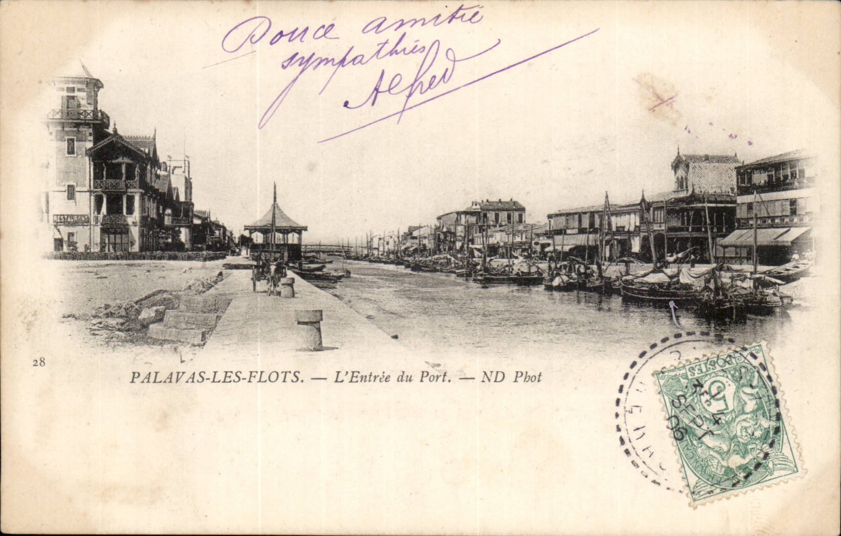 Palavas floods CPA Entering of the port