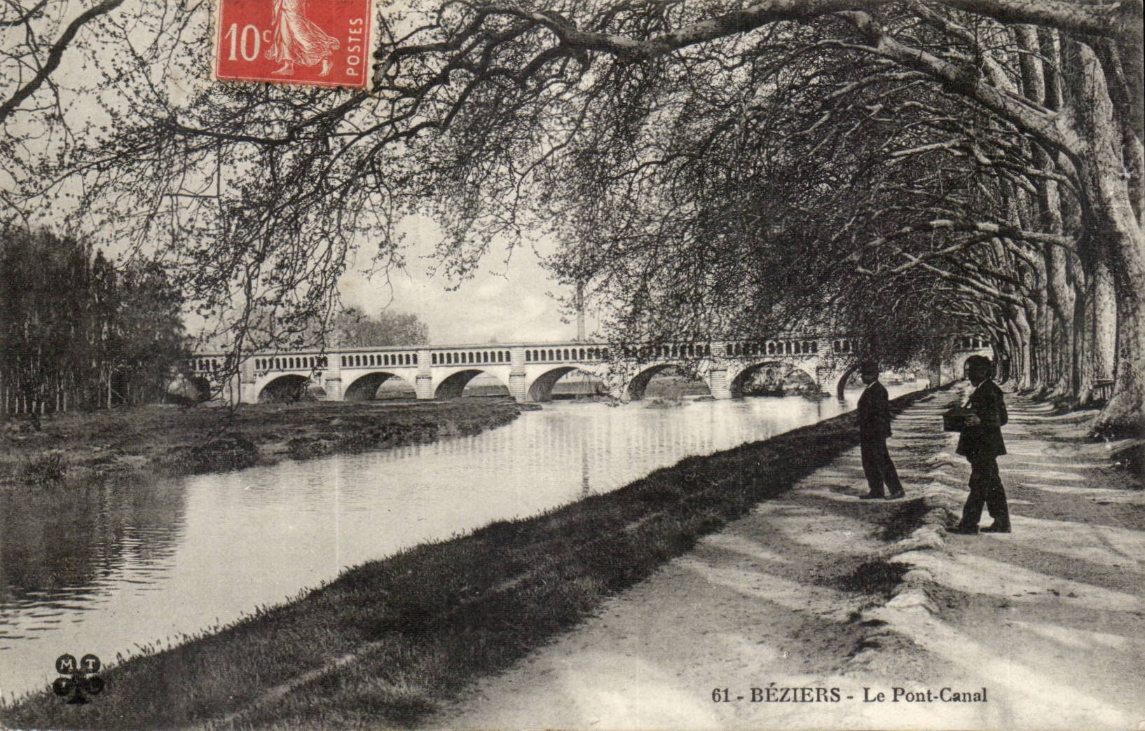 Beziers CPA der Bruckenkanal