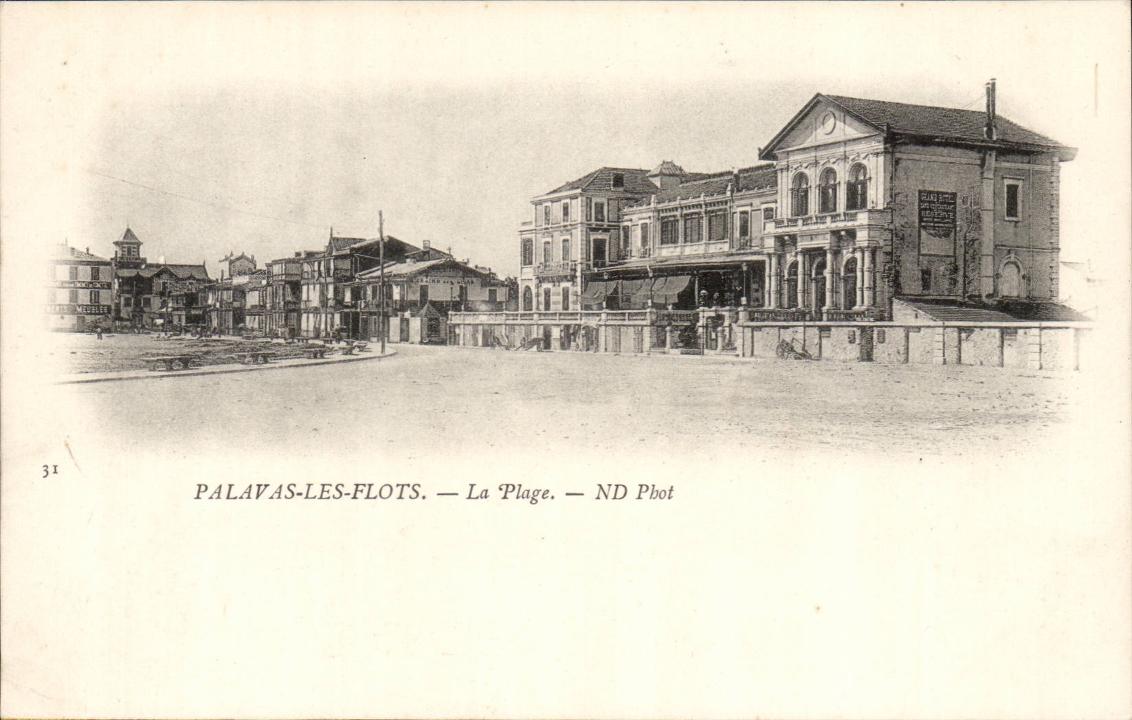 Palavas Floods CPA the beach