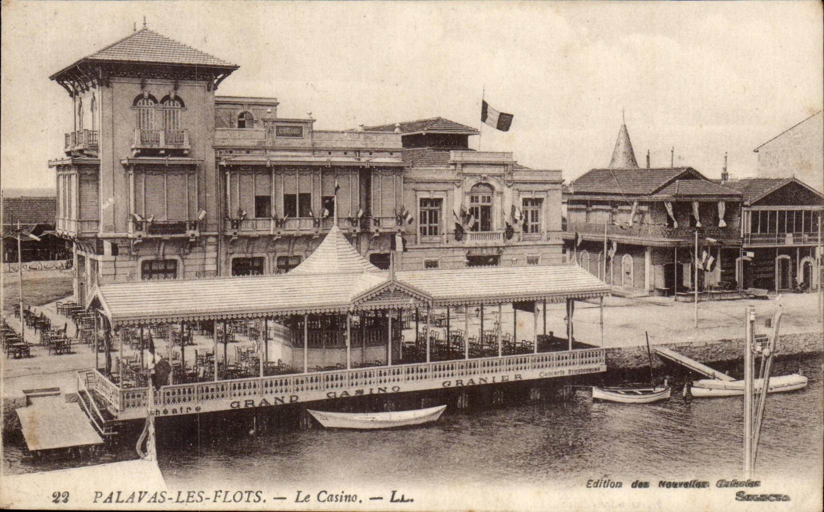 Palavas Floods CPA the casino