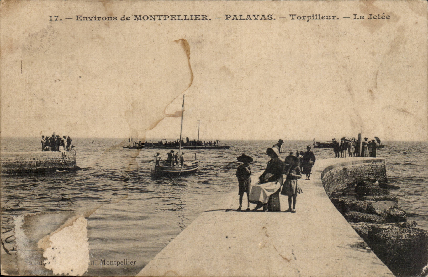 Surroundings of Montpellier Palavas Floods CPA Destroyer the jtee