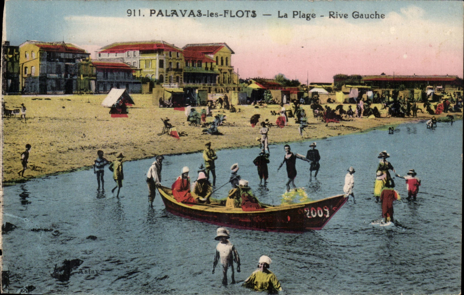 Surroundings of Montpellier Palavas Floods CPA the beach Left bank