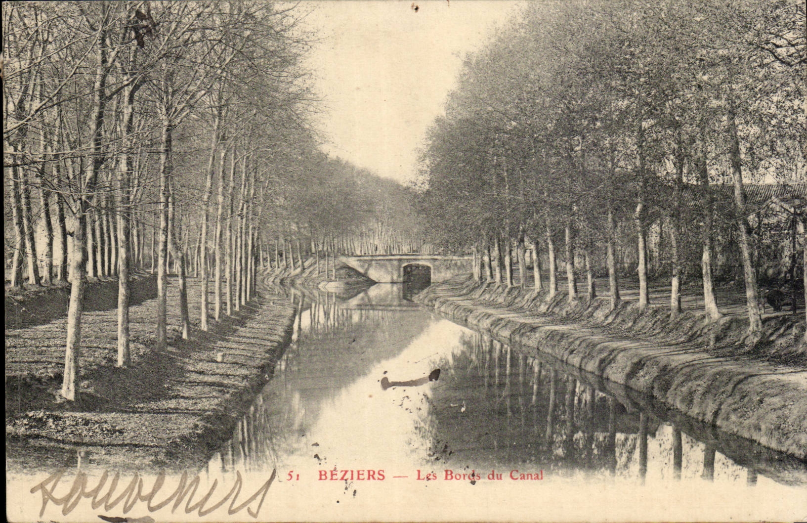 Beziers CPA edges of the canal