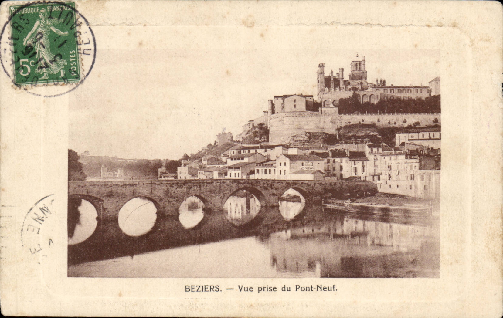 Beziers CPA Seen from of the new bridge