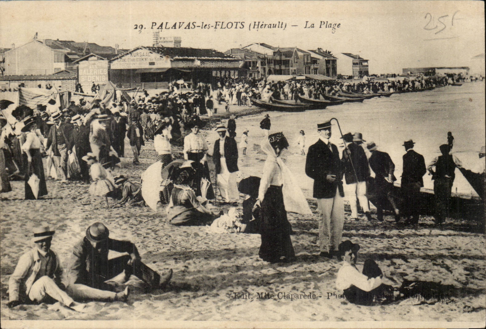 Palavas Floods CPA the beach