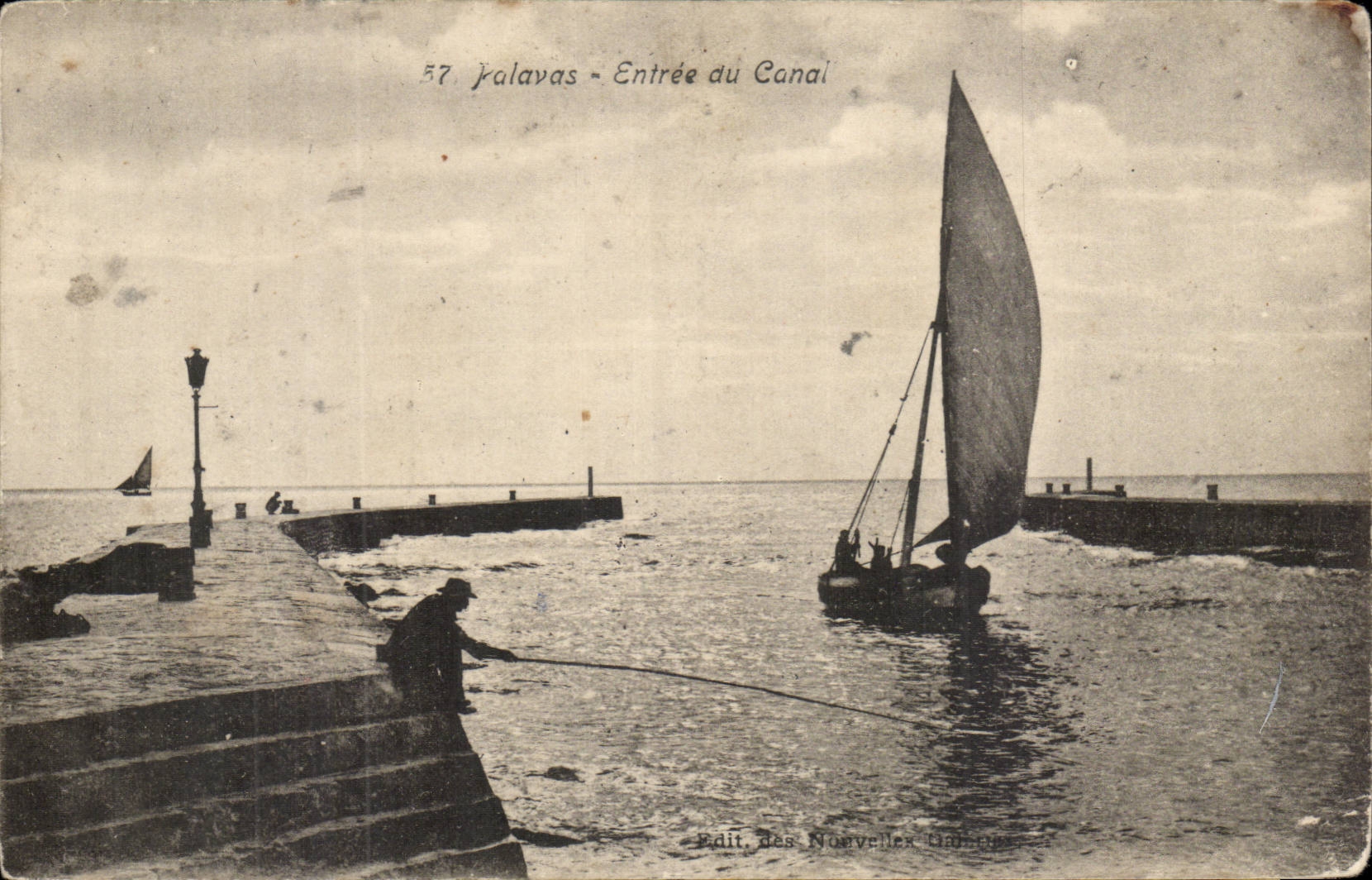 Palavas Floods CPA Entrance of the canal