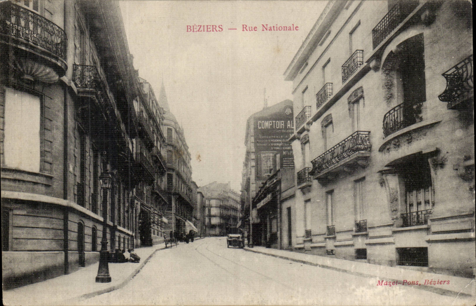 Beziers CPA National Street